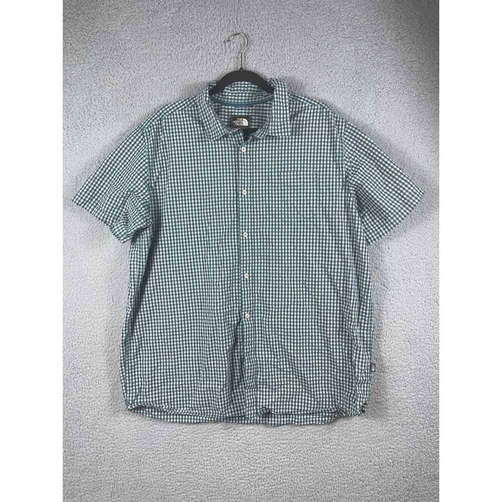 The North Face Men's Size XXL Short Sleeve Button Up Shirt Gingham